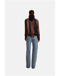 Cynthia Rowley - Silk Striped Button-Up Shirt
