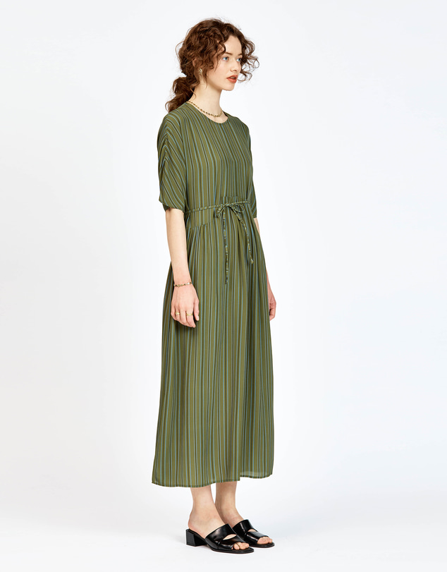 bul - Frond Dress Olive Stripe
