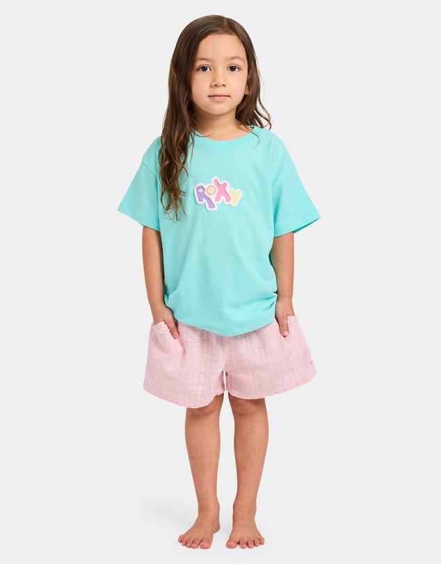 Roxy - Girls 2 to 7 Aloha Blush Elastic Waist Shorts