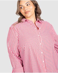 Love Your Wardrobe - Ella Stripe Button-Up Shirt