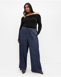 City Chic - Plus size Tia Denim Pant - dark wash