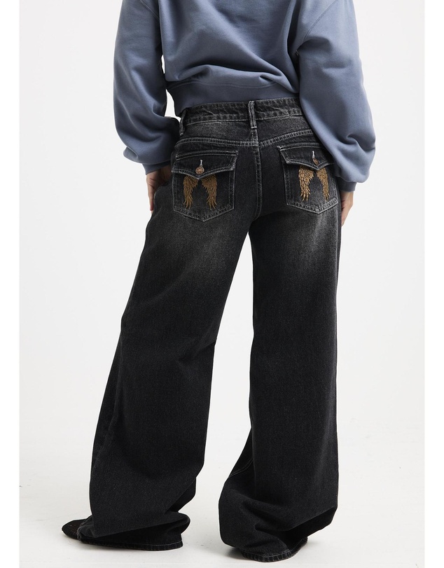 Neon Hart - Cindy Low Wide Denim Jeans