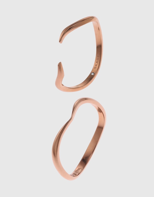 Skagen - Essential Waves Rose Gold Tone Ring