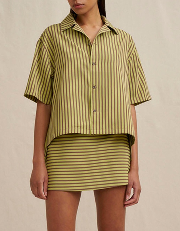 BY JOHNNY. - Pear Stripe Shirt