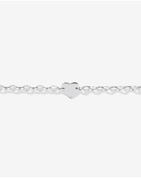 Michael Hill - Heart Disc Oval Belcher Bracelet in Sterling Silver