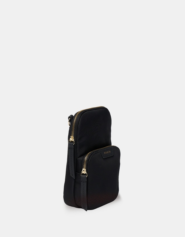 SABEN - Nikko Pocket Nylon Phone Sling Black