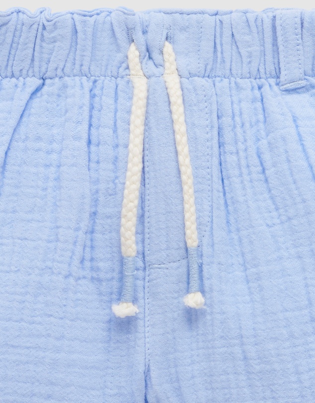 Purebaby - Crinkle Cotton Shorts -Kids-Babies