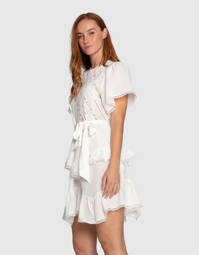 Belle & Bloom - The Softest Spell Ruffle Mini Dress