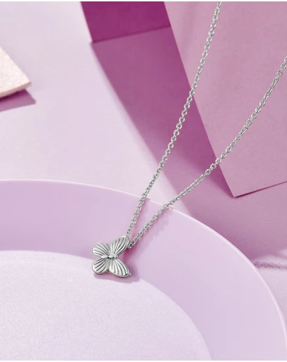 Mestige Kids - Bella Butterfly Necklace - Silver Plated