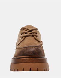 Steve Madden - Detroit Taupe Suede Loafers