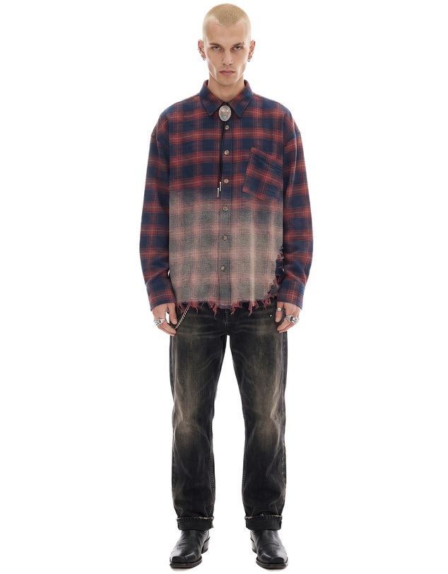 THE TALES - Cutaway Bleached Flannel Shirt