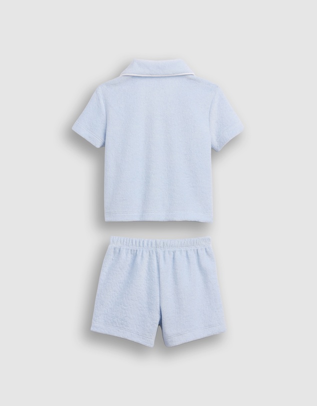 GAP - SS Terry Button Down Shorts Set - Babies