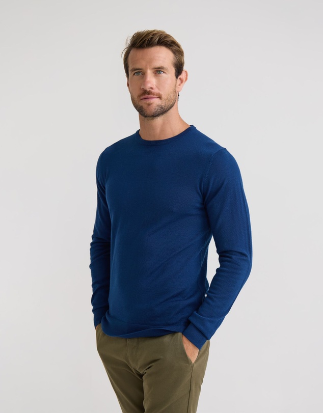 Oxford - Crew Neck Pure Wool Pullover