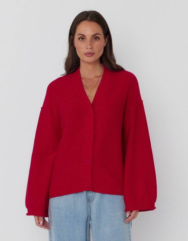 ALEXANDRA - Dante Cardigan Red