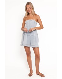 Petal & Pup - Ellen Strapless Mini Dress - Light Denim