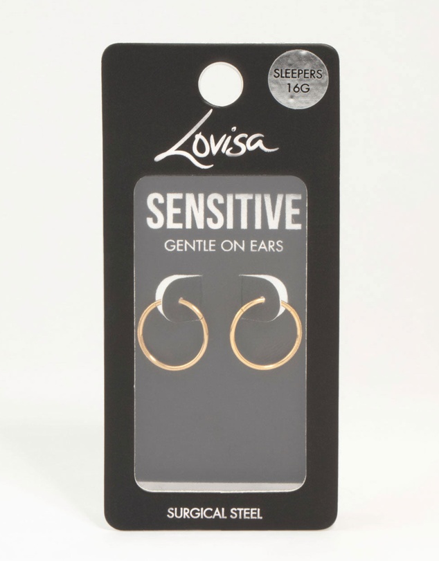 Lovisa - Gold Plated Surgical Steel Sleeper Earrings