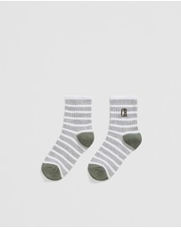 Country Road - Rib Quarter Crew Sock