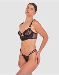 Bras N Things - Night Games Eyes On Me Unlined Corset - Black