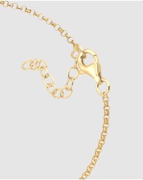 Elli Jewelry - Bracelet Filigree Crescent Moon 925 Sterling Silver Gold Plated