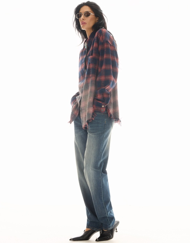 THE TALES - Cutaway Bleached Flannel Shirt
