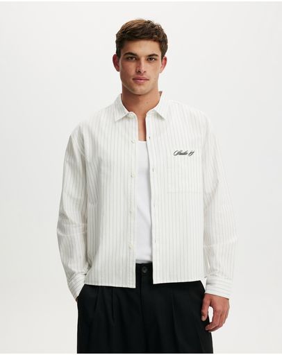 WHITE STRIPE EMB
