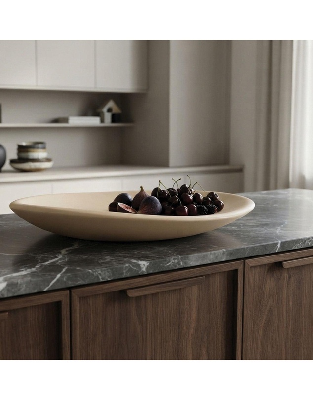 Urban Attitude - Urban Attitude SHAY Extra Large Bowl Height 6cm lowest 12cm highest by Width 52.5cm x 60cm - Stone Ivory