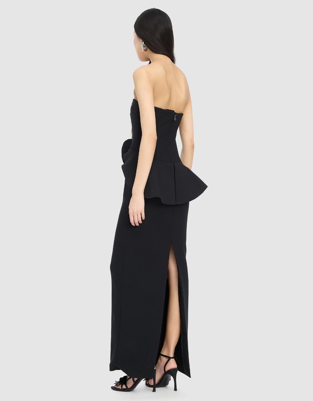 ROTATE - Long Flower Strapless Dress