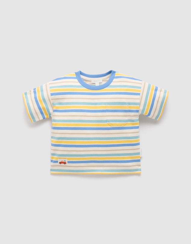 Purebaby - Vintage Striped Relaxed Tee-Kids-Babies