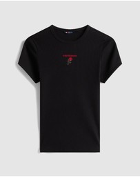 Tommy Jeans - Logo Embroidery Slim T-Shirt