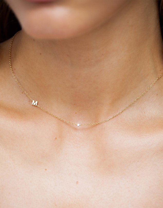 YCL  - Petite Initial Necklace Z