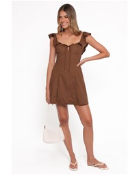 Petal & Pup - Lacey Mini Dress - Brown