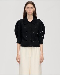 Stine Goya - Bobble Knit Polo Cardigan