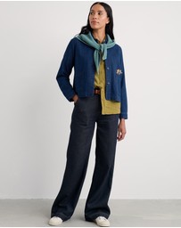 Seasalt - Seasalt Cornwall Navy Sennen Cove Wide Leg Jeans