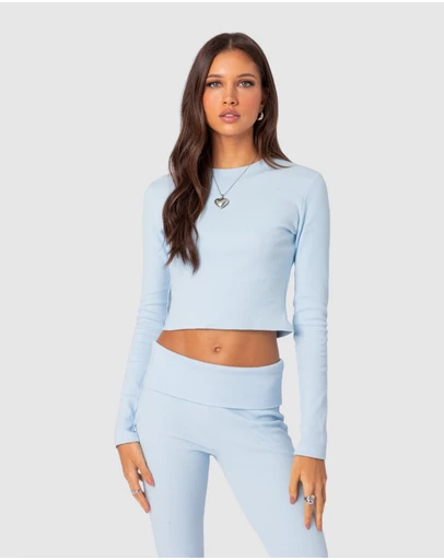 EDIKTED - Coffee Break Ribbed Top