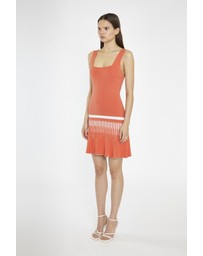 Glamorous - Square Neck Knitted Tennis Dress