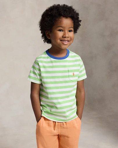 Polo Ralph Lauren - Striped Cotton Jersey Pocket Tee - Babies-Kids