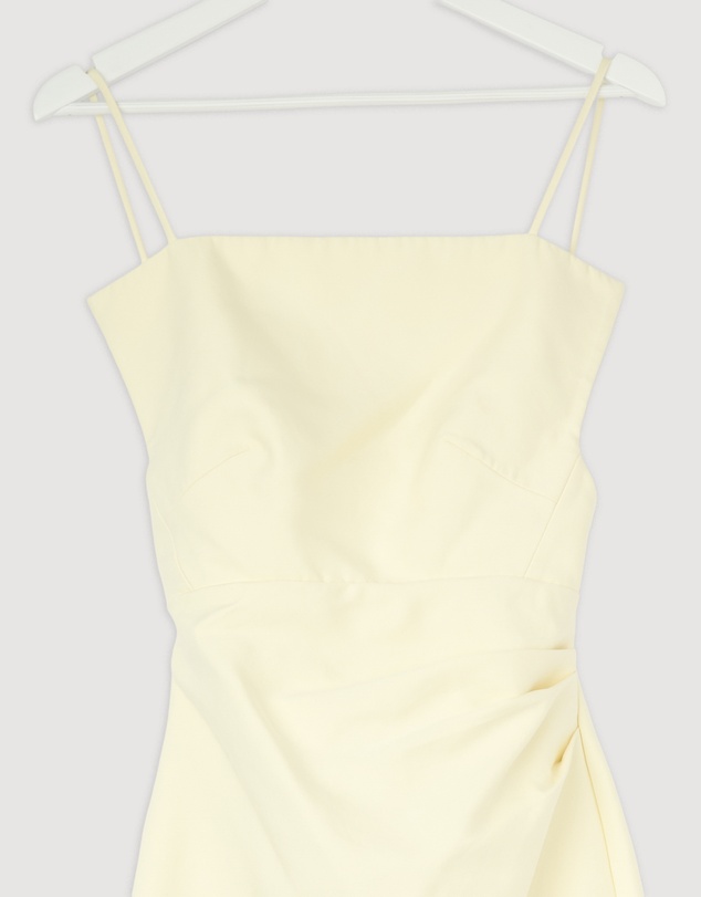 Revibe - Repaired Shona Joy Otis Draped High Neck Midi Dress - AU 6