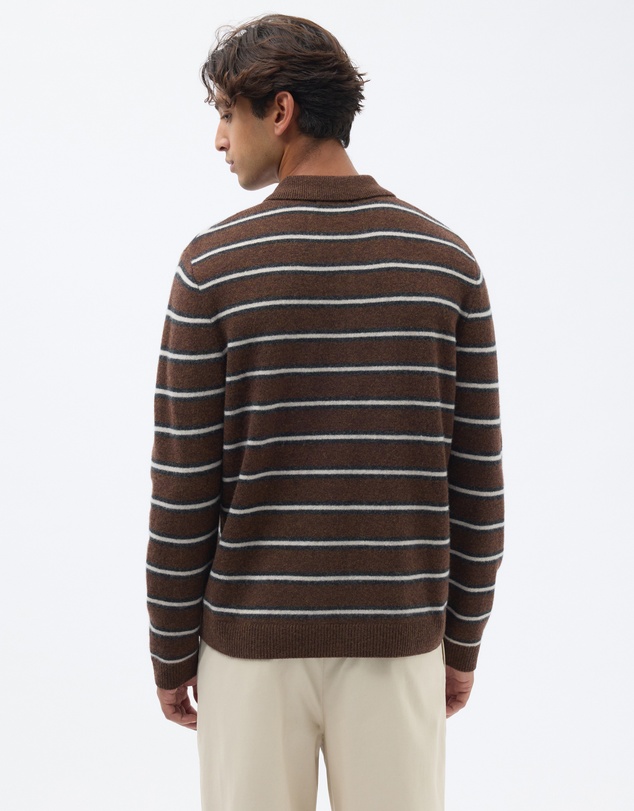 AERE - Stripe Wool Polo