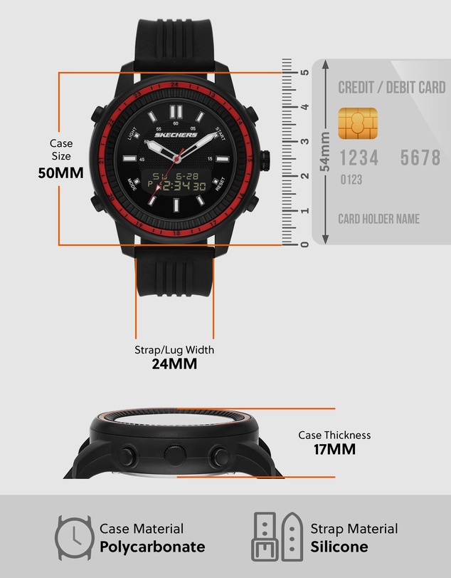 Skechers - Wilkie Black Analogue-Digital Watch