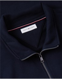 Tommy Hilfiger - Flag Embroidery Terry Quarter-Zip Jumper