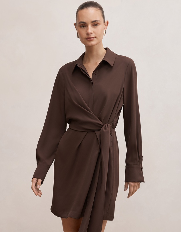 Forever New - Isobel Tie Shirt Mini Dress