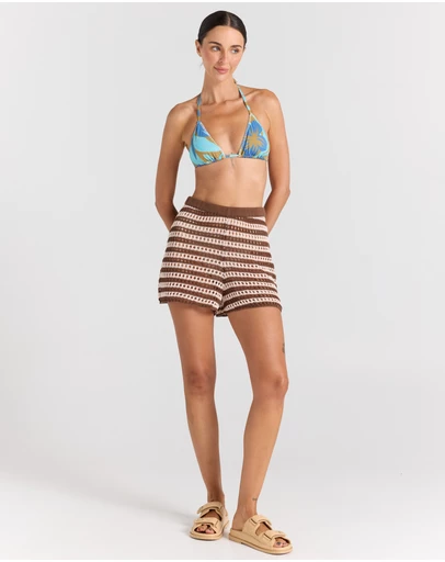 Poolside Paradiso - Sorrento Knit Crochet Short - Coco