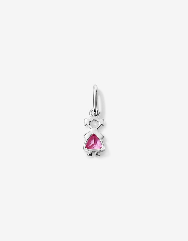 Michael Hill - Created Pink Sapphire Girl Pendant in Sterling Silver