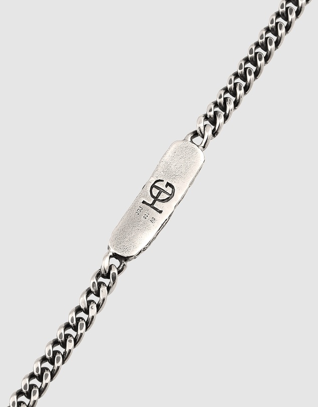 Haze & Glory - ICONIC EXCLUSIVE - Oxidised Curb Chain Bracelet with Gemstones in 925 Sterling Silver