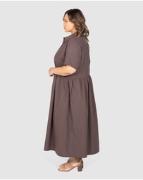 Love Your Wardrobe - Natalie Poplin Maxi Shirt Dress