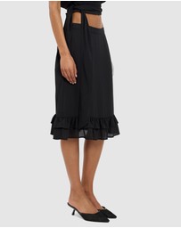 With Harper Lu - Frill Midi Skirt