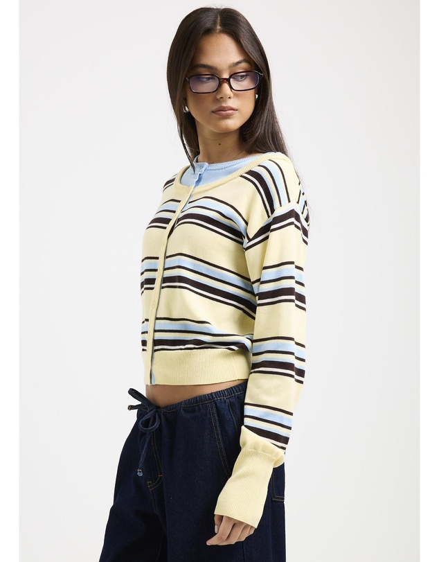 Subtitled - Odessa Double Knit Stripe Cardigan