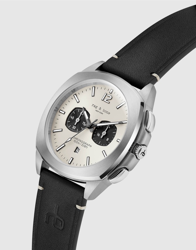 rag & bone - Rag & Bone Bleeker Silver-Tone Chronograph Watch
