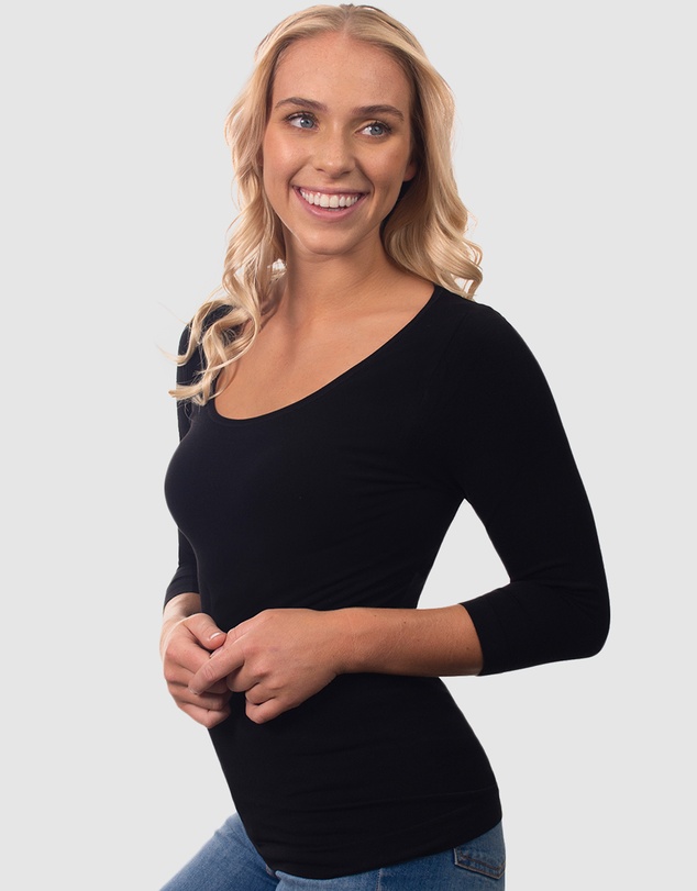 B Free Intimate Apparel - Bamboo 3/4 Sleeve Top