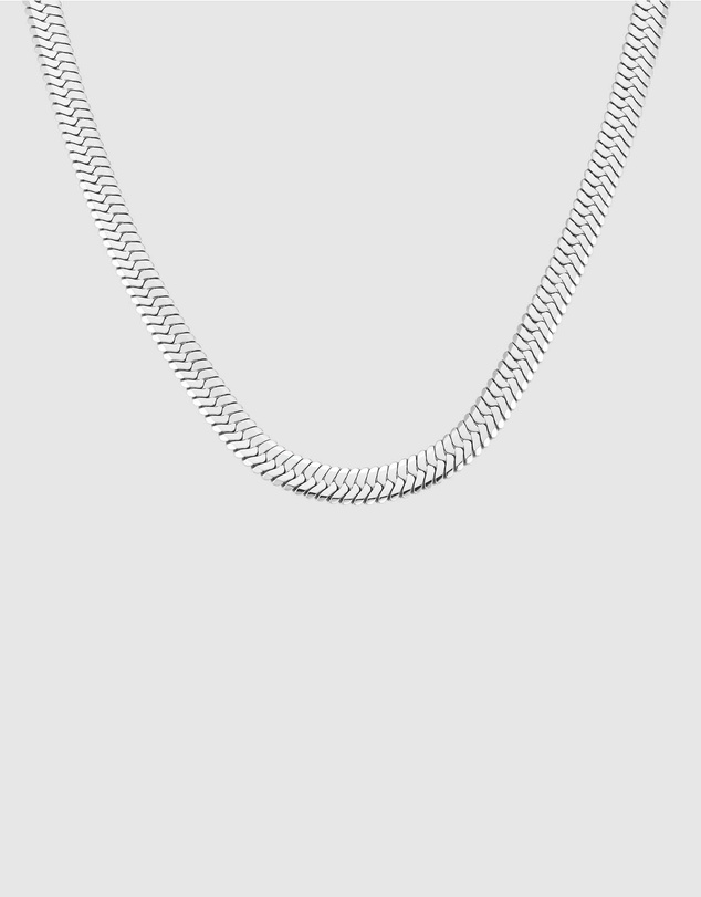 Rosefield - Large Snake Silver-Tone Necklace